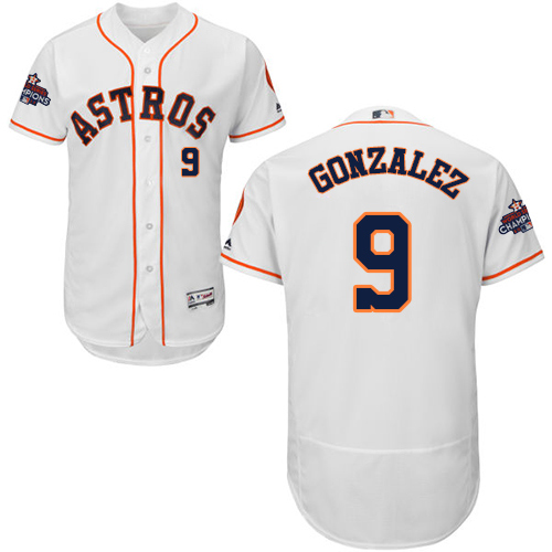 Astros #9 Marwin Gonzalez White Flexbase Authentic Collection World Series Champions Stitched MLB Jersey